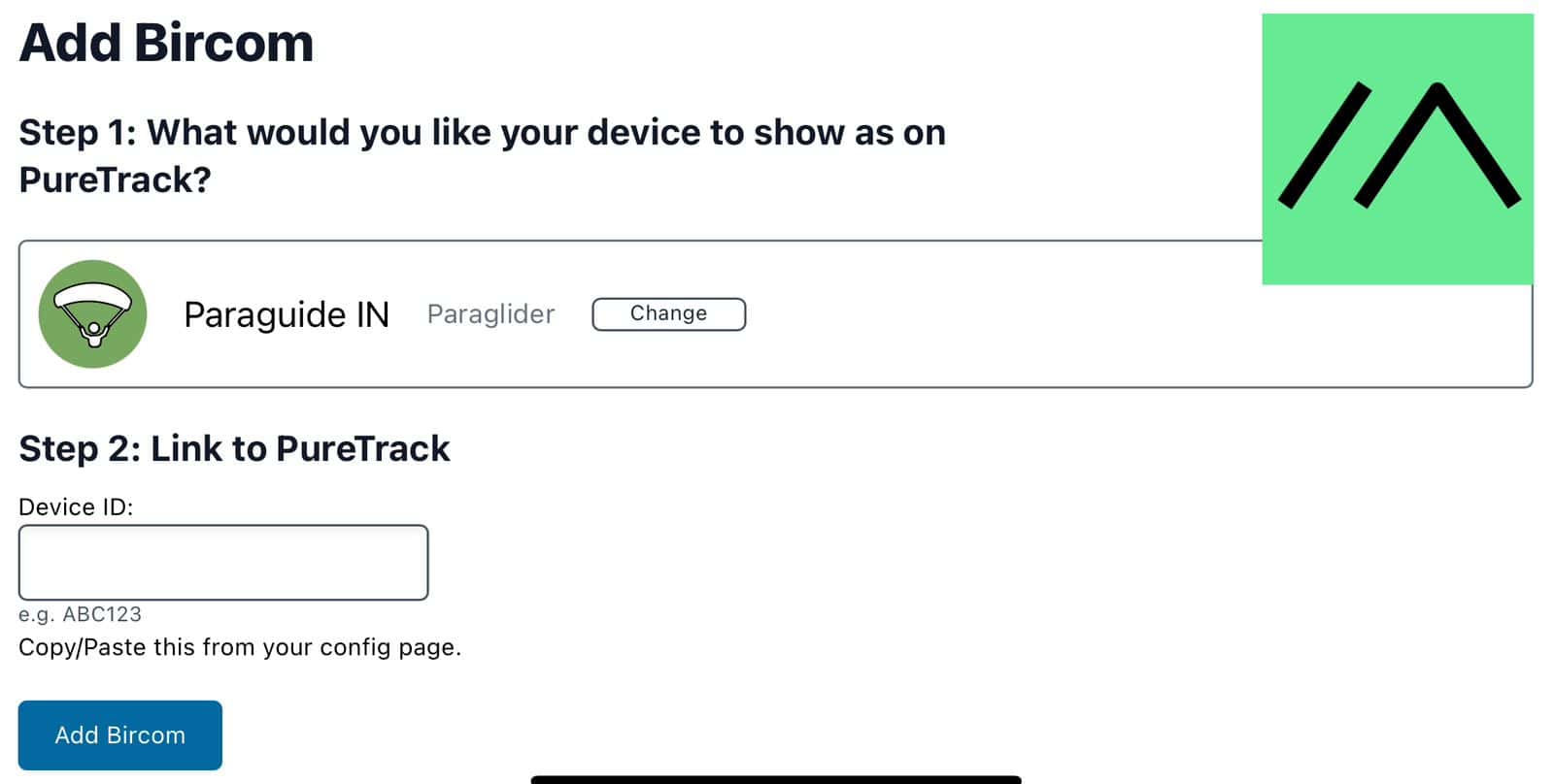 Puretrack.io Setup